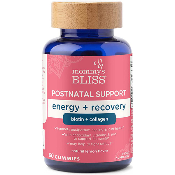 Mommy's Bliss Postnatal Support Energy & Recovery Gummies with Biotin & Collagen